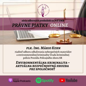PRÁVNE PIATKY ONLINE – plk. Ing. Mário Kern