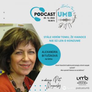 15. epizóda ALEXANDRA BITUŠÍKOVÁ – Stále verím tomu, že Vianoce nie sú len o konzume