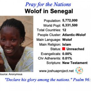 modlitby za NZES – Wolof v Senegale