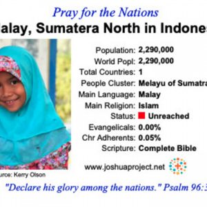 modlitby za NZES – Malay zo severnej Sumatri v Indonézii