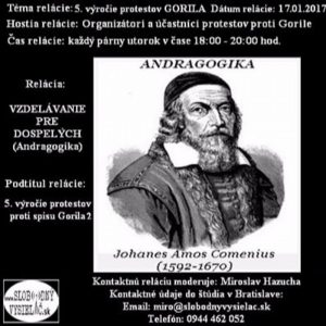 Vzdelávanie pre dospelých 38 – 2017-01-17 5. výročie Gorily 3. časť…