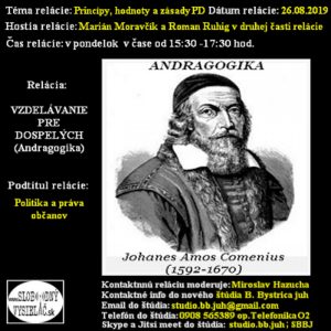 Vzdelávanie pre dospelých 159 – 2019-08-26 Princípy, hodnoty a zásady PD…