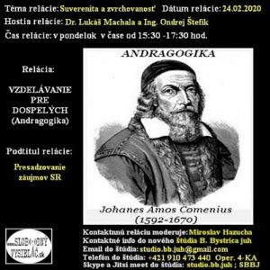 Vzdelávanie pre dospelých 185 – 2020-02-24 Suverenita a zvrchovanosť SR