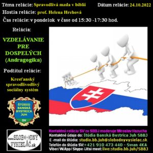 Vzdelávanie pre dospelých 322 – 2022-10-24 Spravodlivá mzda v biblií