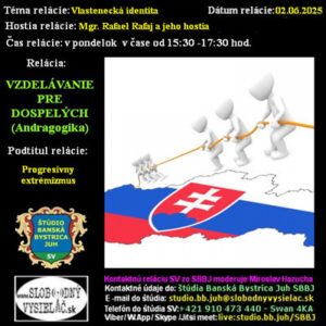 Vzdelávanie pre dospelých 456 – 2025-06-02 Progresívny extrémizmus