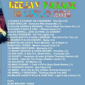 Deejay parade 16 luglio 2016