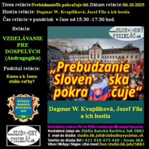Vzdelávanie pre dospelých 474 – 2025-10-06 Komu a k čomu slúžia voľby ?