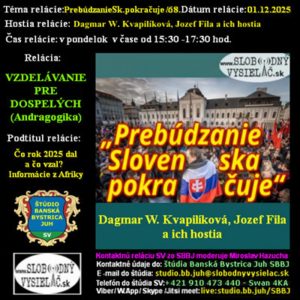 Vzdelávanie pre dospelých 482 – 2025-12-01 Informácie z Afriky / Čo nám priniesol a odniesol rok 2025 ?