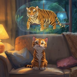 Mačka, ktorá si myslela, že je tiger